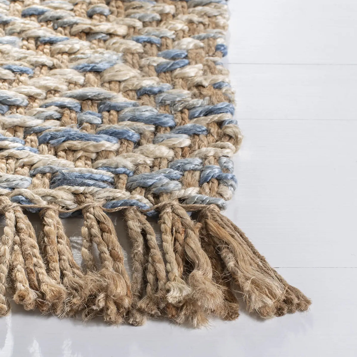 Safavieh Natural Fiber 4'-0" x 6'-0" Rug in Natural / Blue