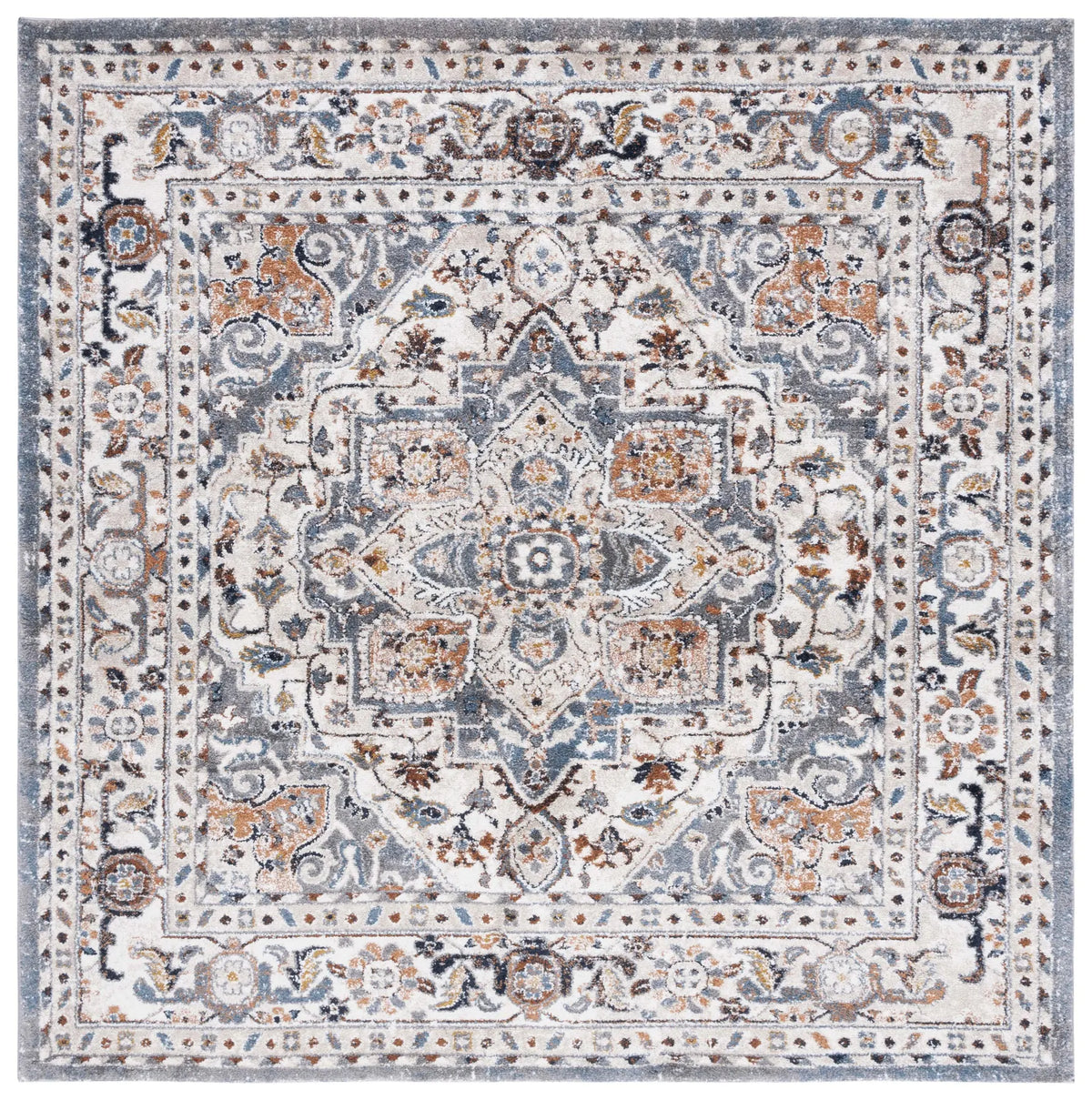 Safavieh Symphony 6'-7" x 6'-7" Rug in Ivory / Grey