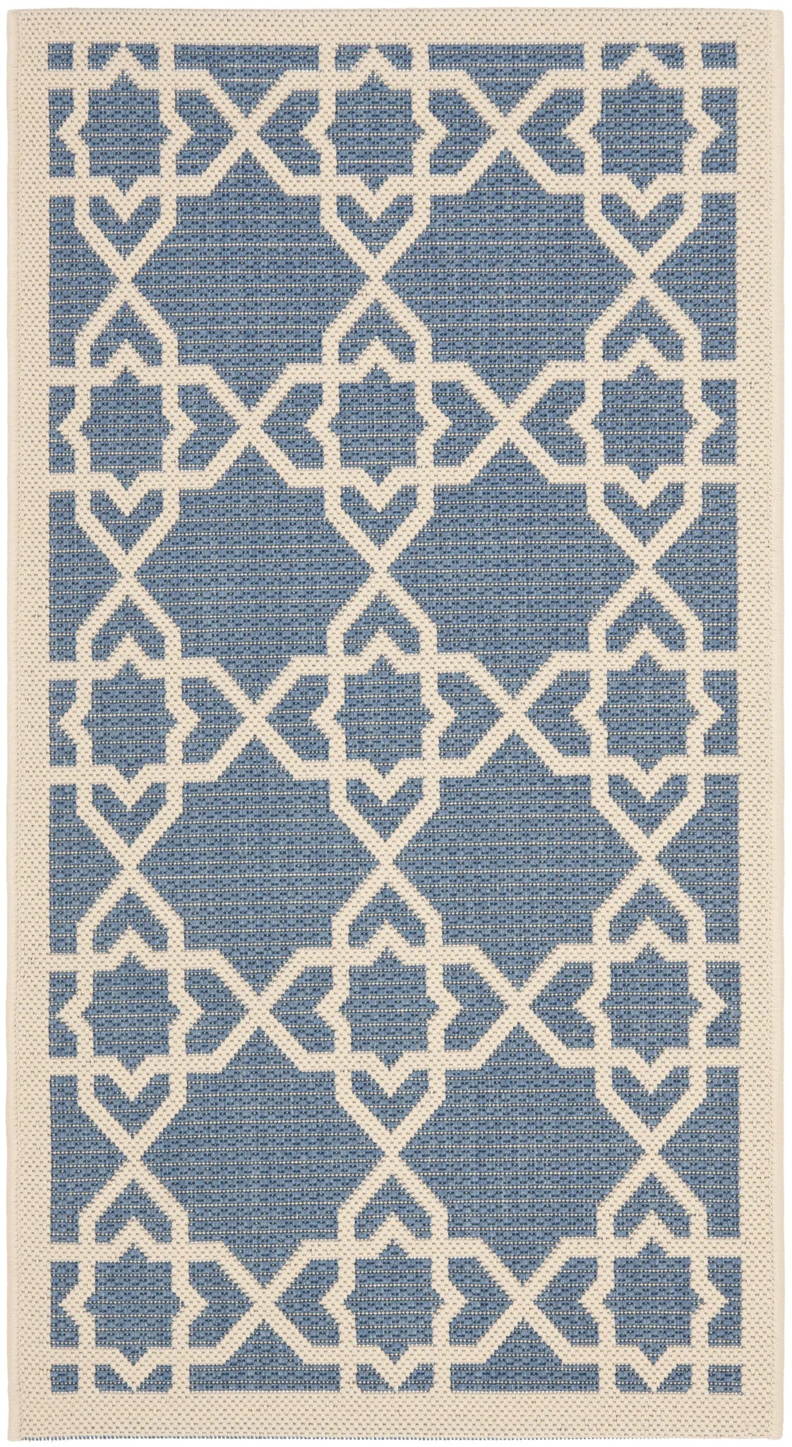 Safavieh Courtyard 2'-0" x 3'-7" Rug in Blue / Beige