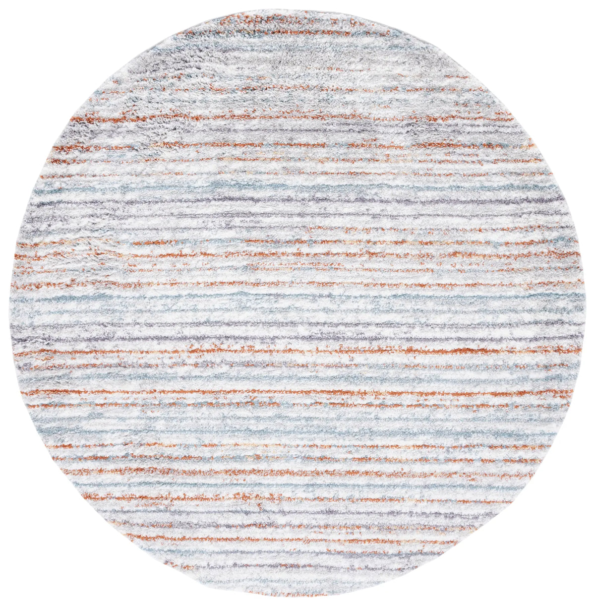 Safavieh Berber Shag 7'-0" x 7'-0" Rug in Blue Rust / Ivory