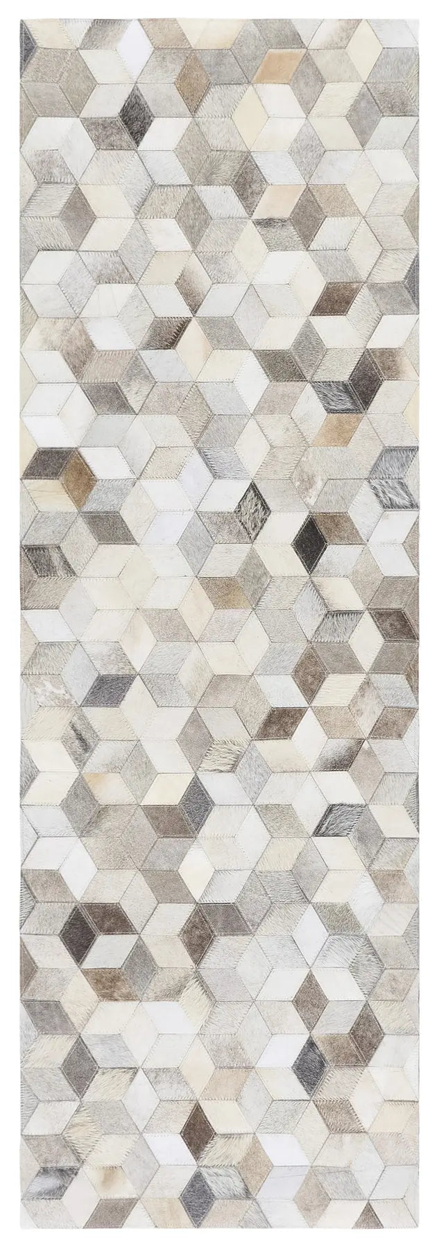 Safavieh Studio Leather 2'-3" x 7'-0" Rug in Grey / Light Brown