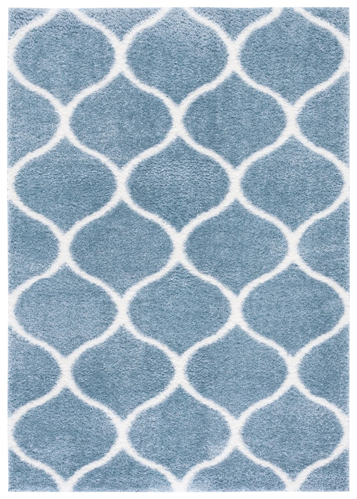 Safavieh Tahoe Shag 4'-0" x 6'-0" Rug in Blue / White
