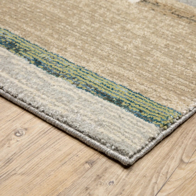 Oriental Weavers Sphinx Strada Str07 Beige/ Multi Rugs - corner detail