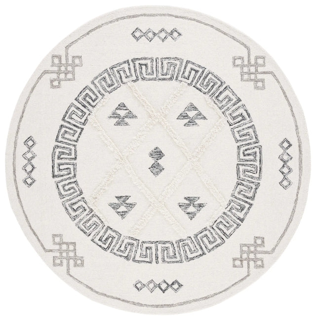 Safavieh Casablanca 6'-0" x 6'-0" Rug in Ivory / Black