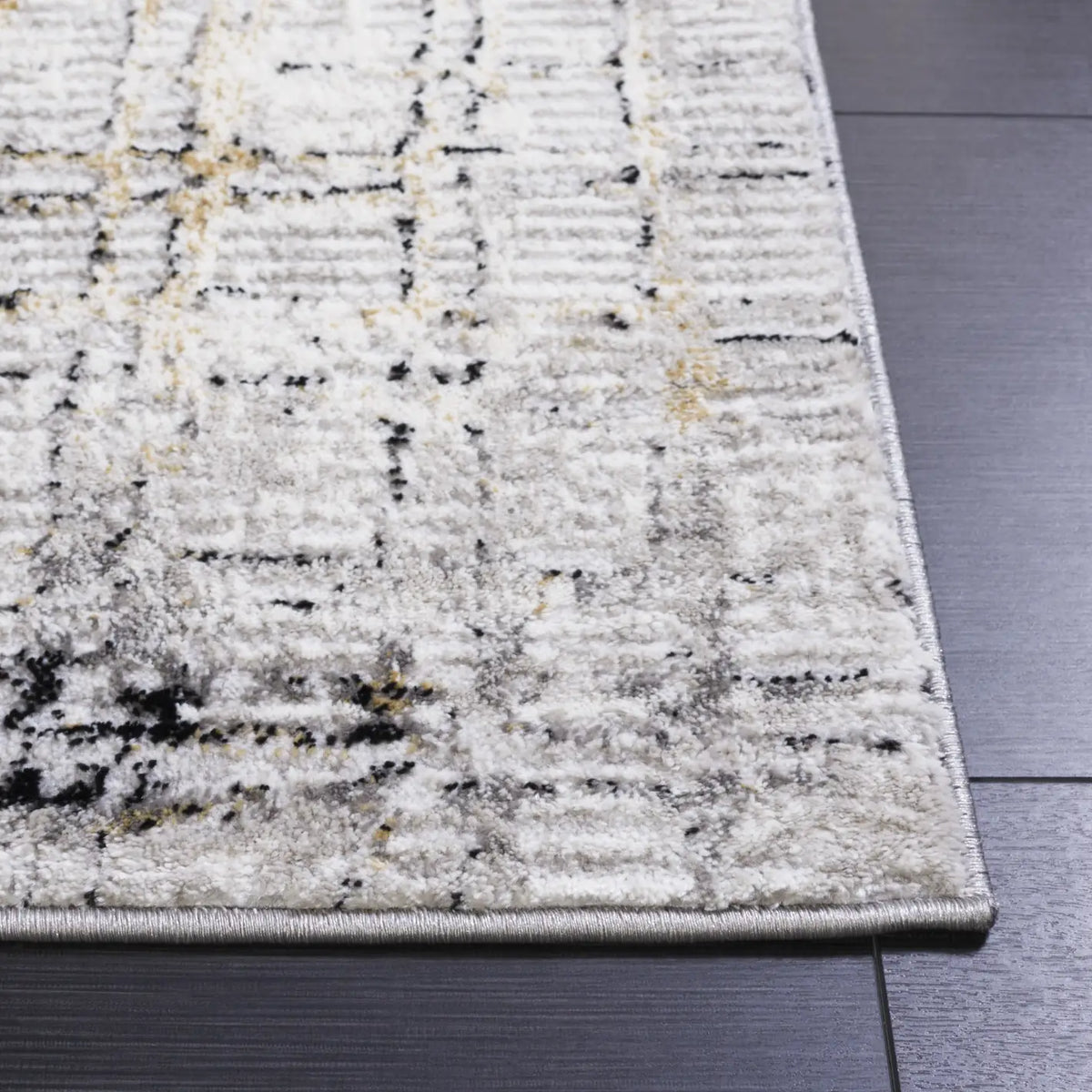 Safavieh Meadow 500 4'-0" x 6'-0" Rug in Light Grey / Black