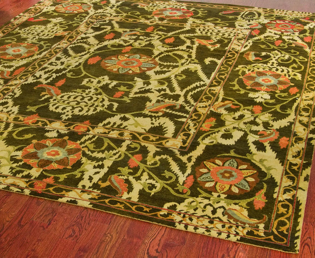 Safavieh Oushak 10'-0" x 14'-0" Rug in Dark Brown / Multi