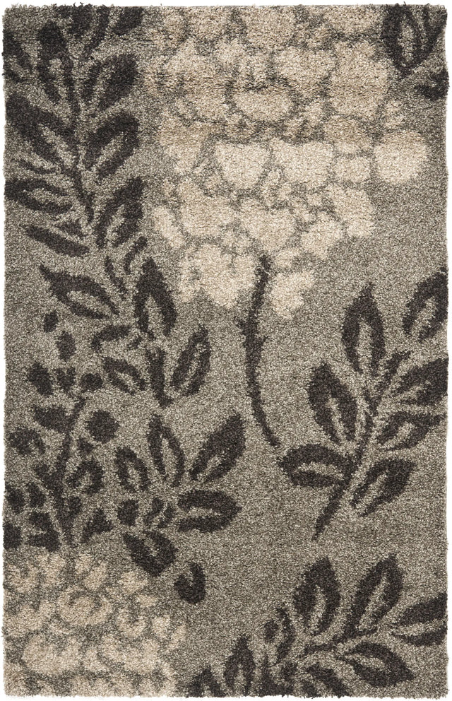Safavieh Florida Shag 3'-3" x 5'-3" Rug in Smoke / Dark Brown