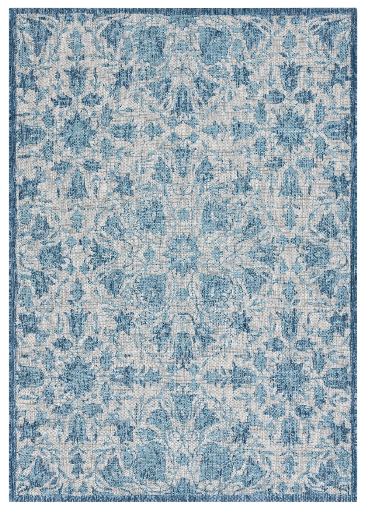Safavieh Courtyard 5'-3" x 7'-7" Rug in Grey / Navy