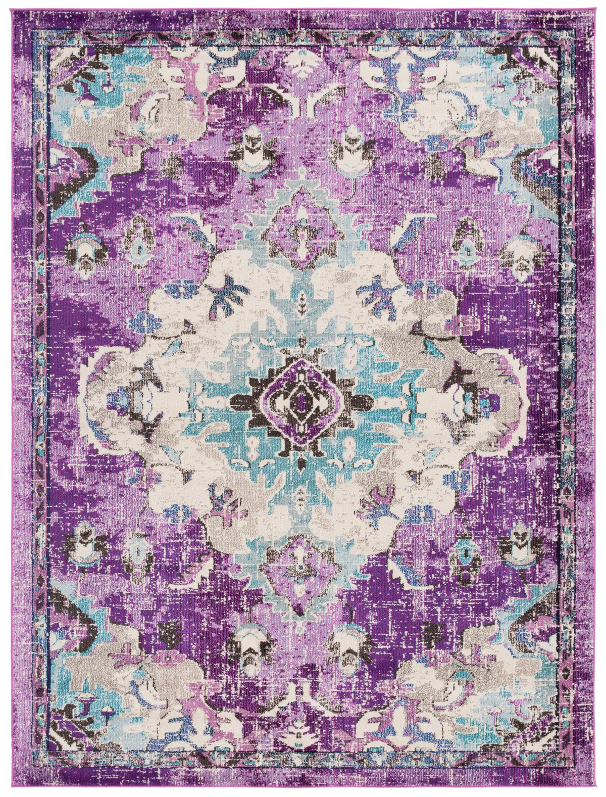 Safavieh Madison 10'-0" x 14'-0" Rug in Lavender / Light Blue