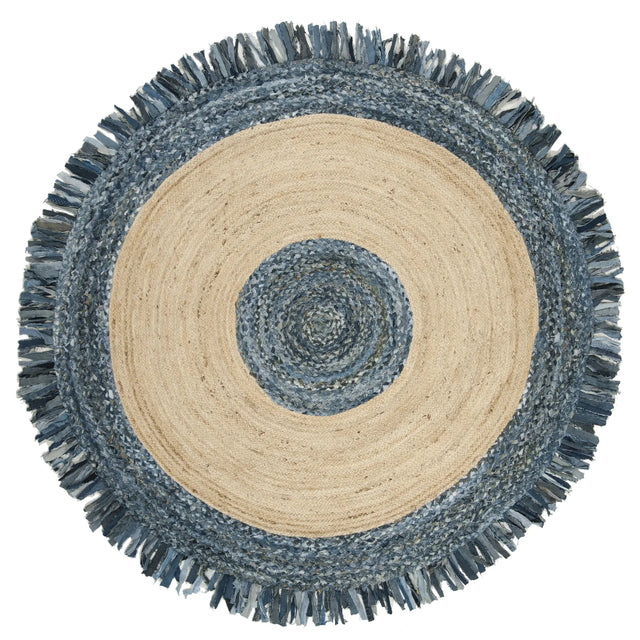 Safavieh Cape Cod 5'-0" x 5'-0" Rug in Ivory / Denim