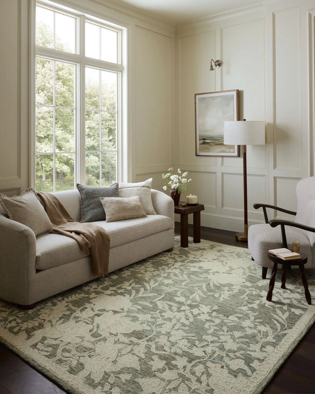 Loloi Lenore LNO-02 Lagoon / Wheat Rug - room scene 3