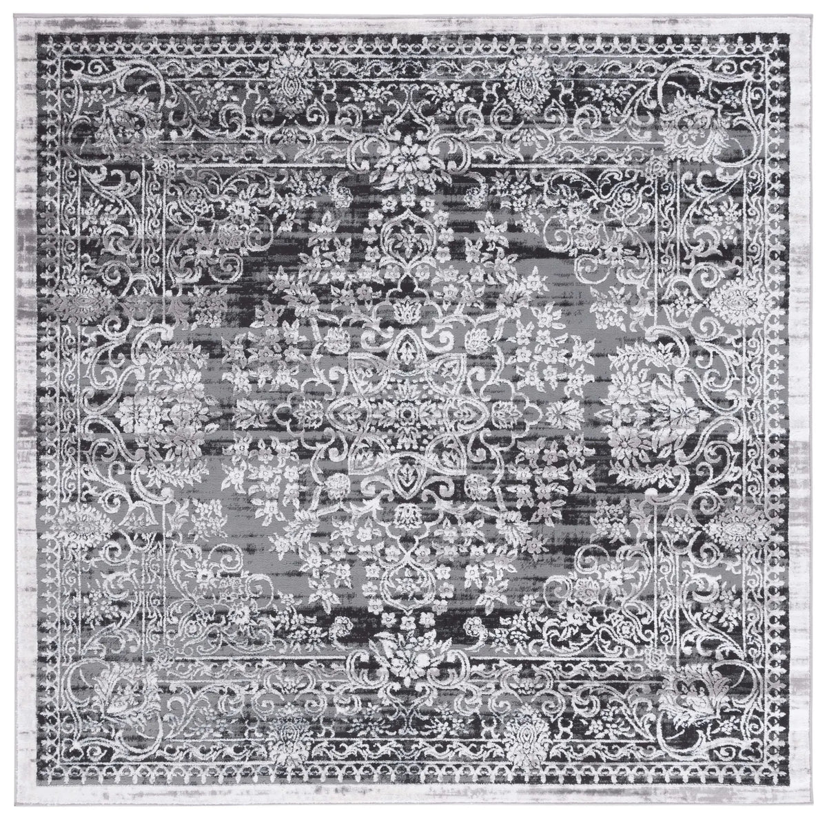 Safavieh Amelia 6'-7" x 6'-7" Rug in Charcoal / Grey