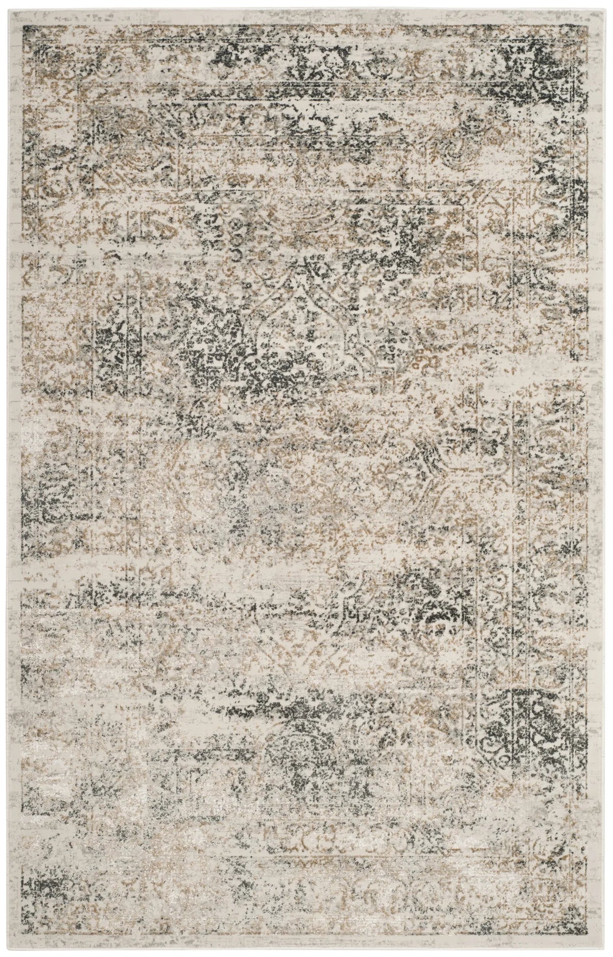 Safavieh Princeton 4'-0" x 6'-0" Rug in Silver / Anthracite