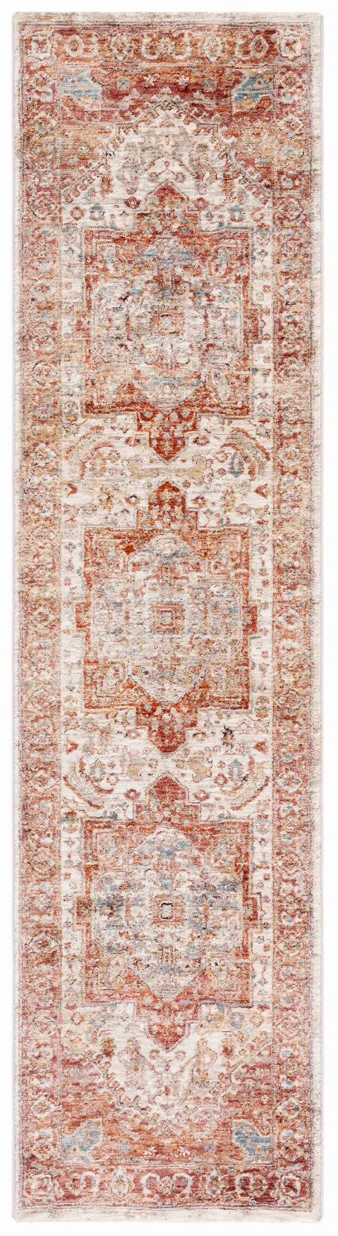 Safavieh Valencia 2'-0" x 8'-0" Rug in Ivory / Rust