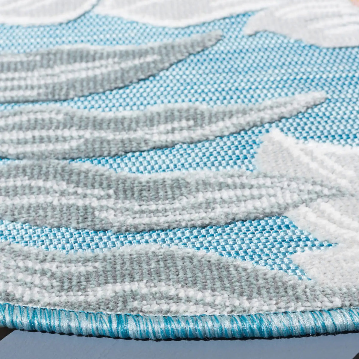 Safavieh Cabana 6'-5" x 6'-5" Rug in Blue / Grey