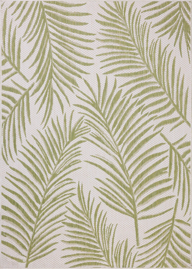 Loloi Easton ESN-06 Ivory / Green Rug - main flat