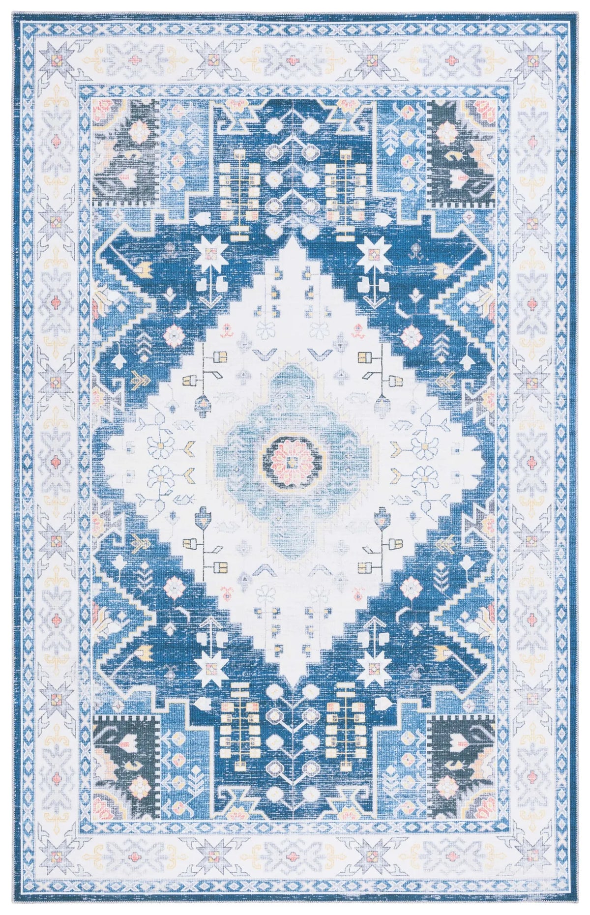 Safavieh Arizona 4'-0" x 6'-0" Rug in Navy / Ivory