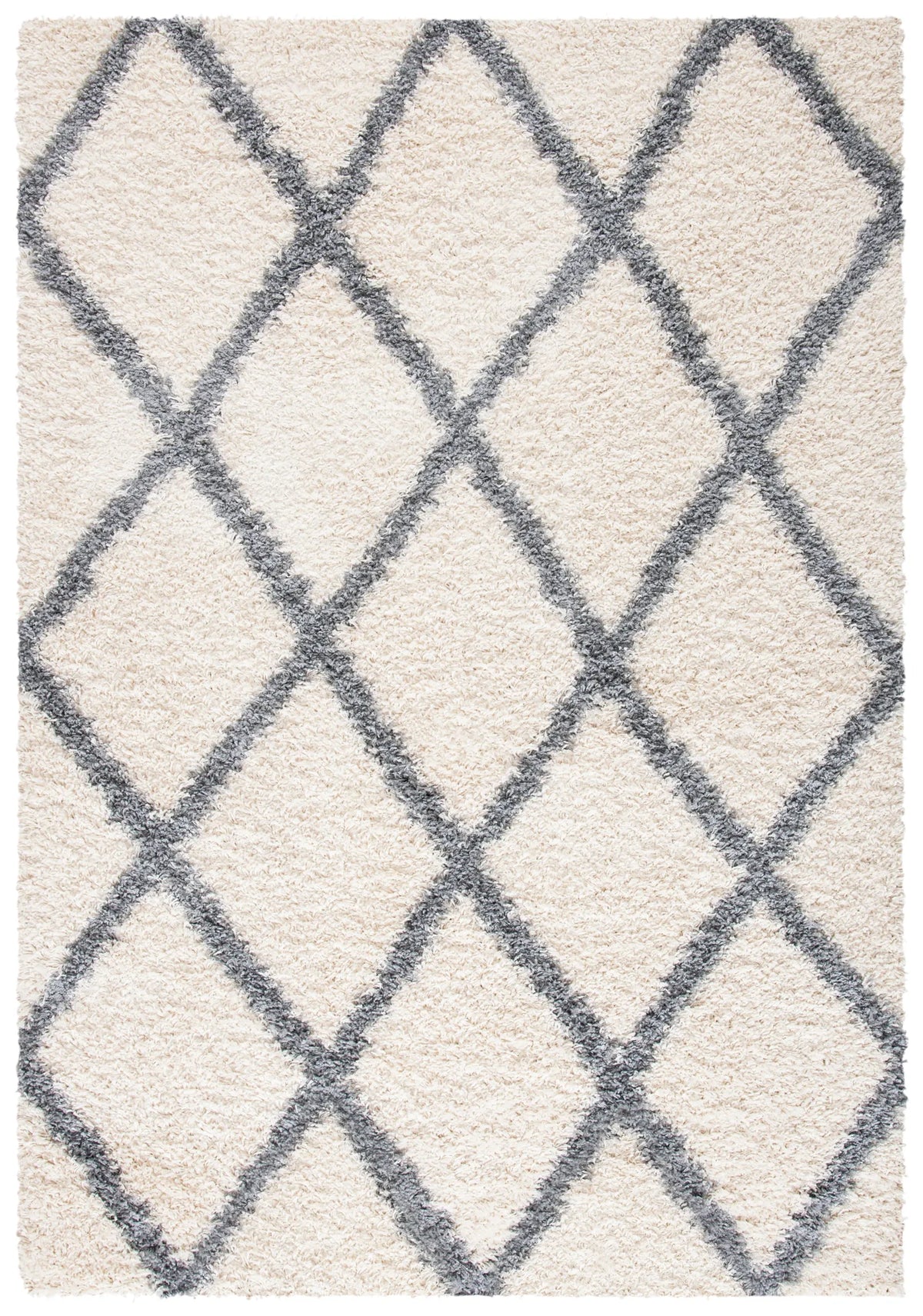 Safavieh Venus Shag 600 4'-0" x 6'-0" Rug in Ivory / Grey