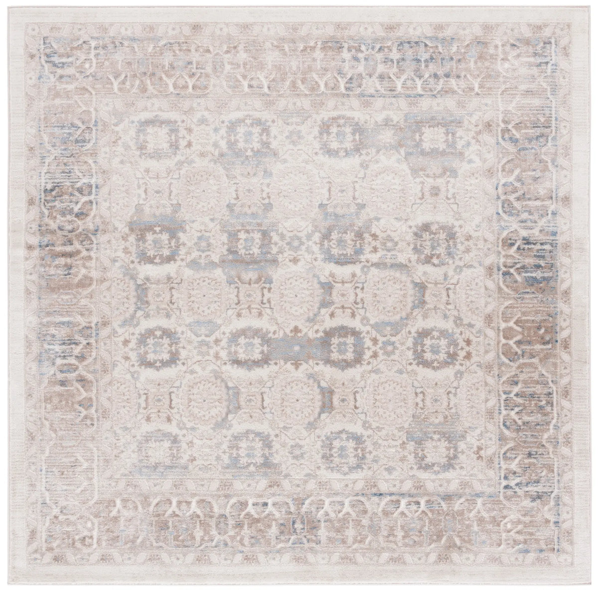 Safavieh Prestige 6'-7" x 6'-7" Rug in Beige / Light Blue