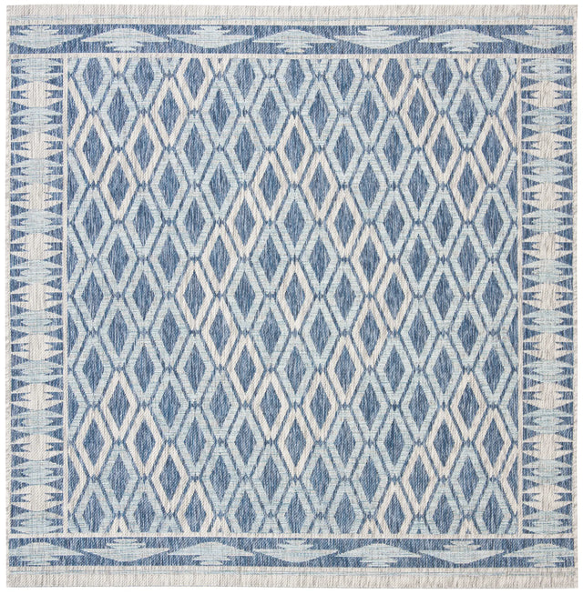 Safavieh Courtyard 6'-7" x 6'-7" Rug in Navy / Grey