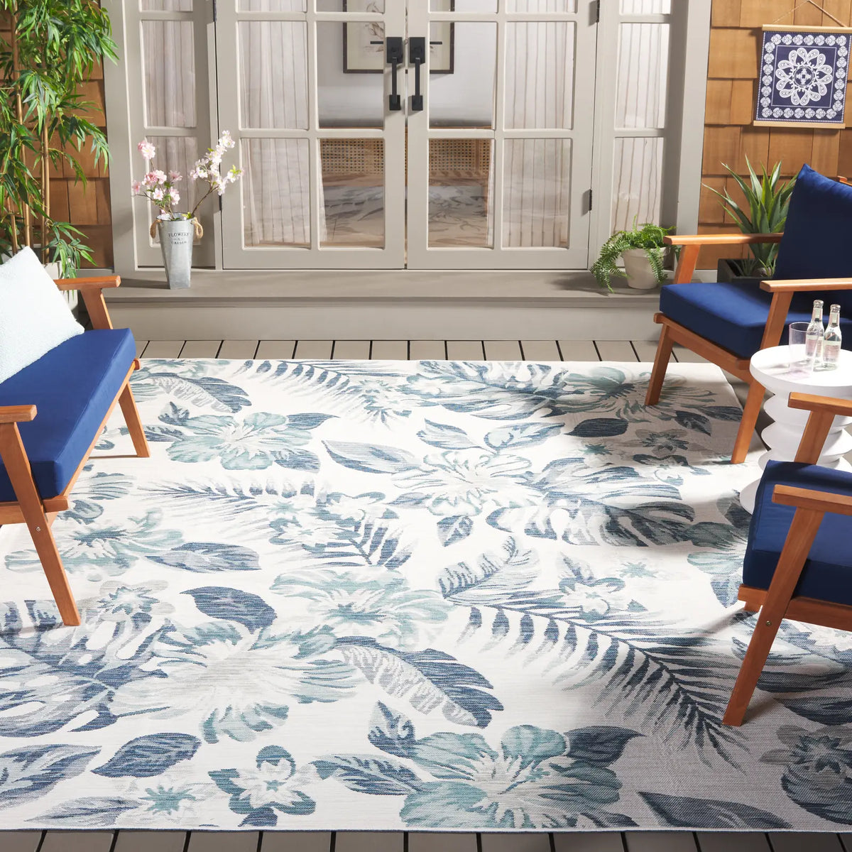 Safavieh Sunrise 8'-0" x 10'-0" Rug in Ivory / Blue Grey