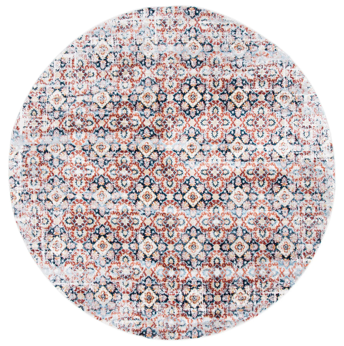 Safavieh Lagoon 6'-7" x 6'-7" Rug in Brown / Navy