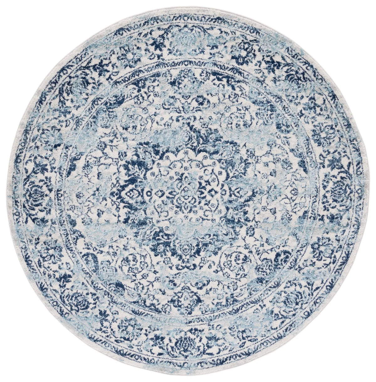 Safavieh Tulum 6'-7" x 6'-7" Rug in Ivory / Blue