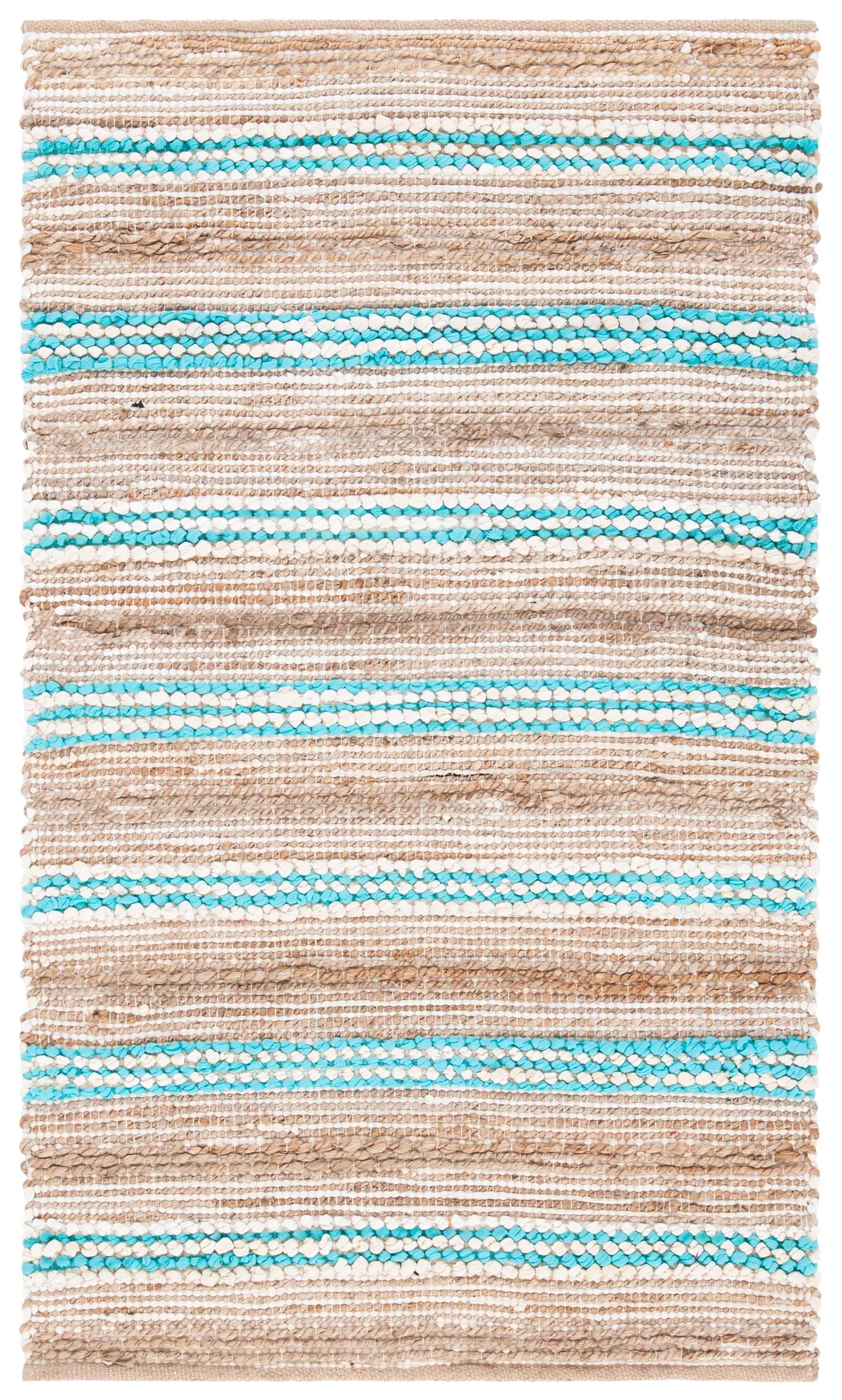 Safavieh Cape Cod 3'-0" x 5'-0" Rug in Natural / Teal