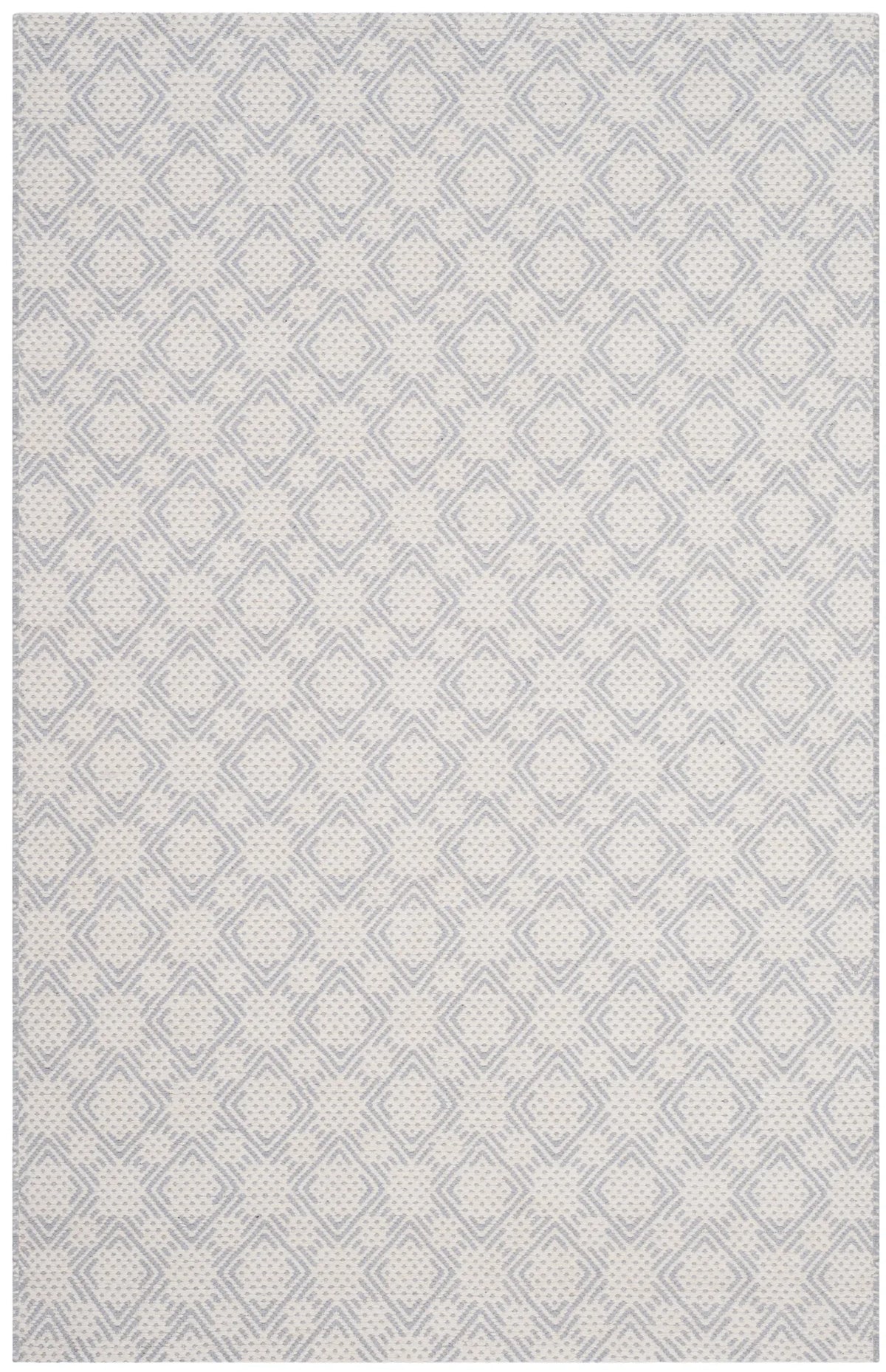 Safavieh Klc-Cotton Kilim 4'-0" x 6'-0" Rug in Silver / Ivory