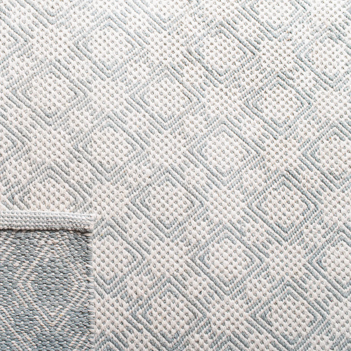 Safavieh Klc-Cotton Kilim 5'-0" x 8'-0" Rug in Grey / Ivory