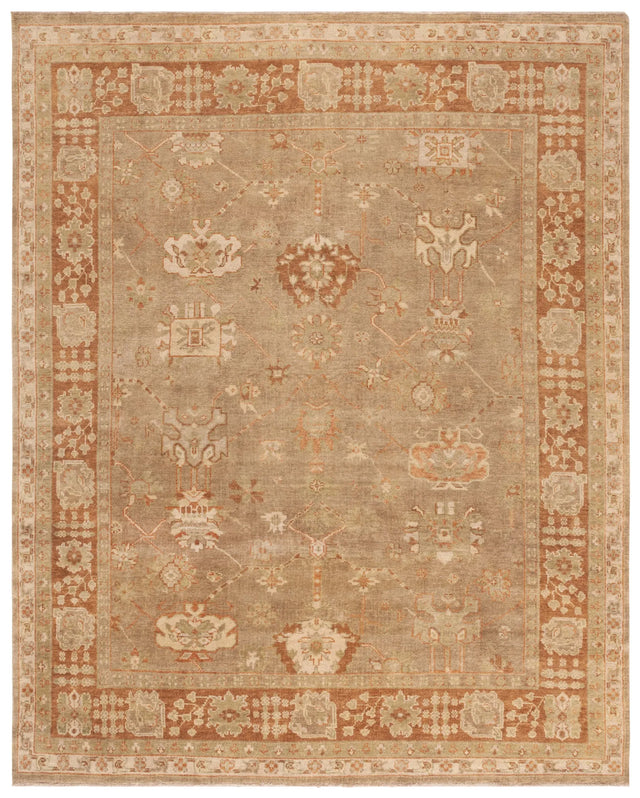 Safavieh Oushak 10'-0" x 14'-0" Rug in Beige / Rust