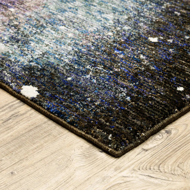 Oriental Weavers Sphinx Evolution 0958A Midnight/ Purple Rugs - corner detail