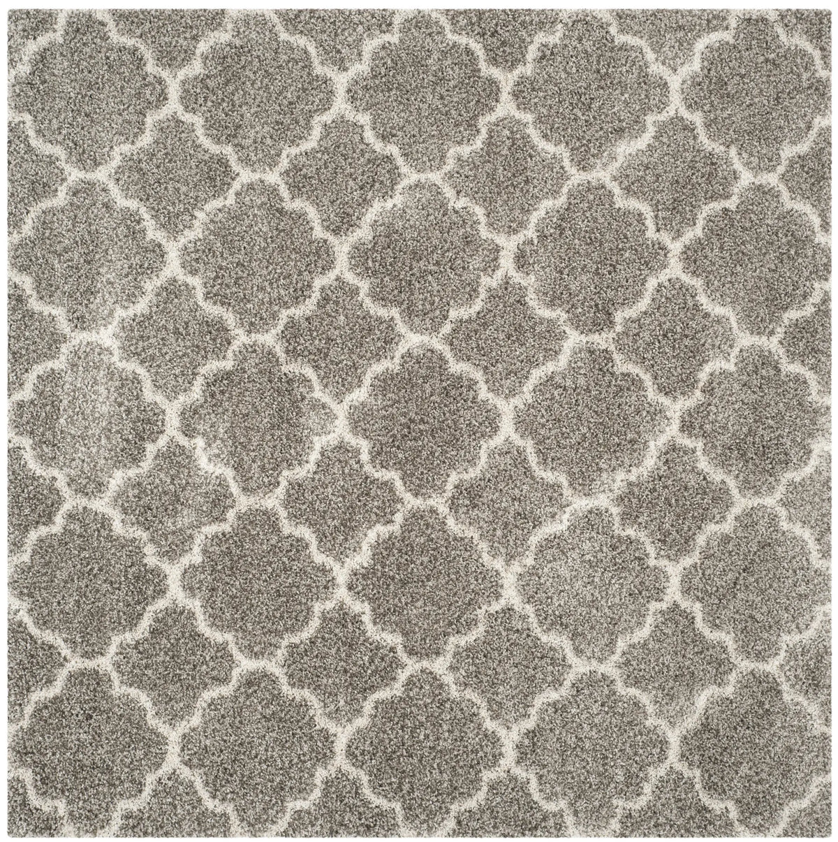 Safavieh Hudson Shag 7'-0" x 7'-0" Rug in Grey / Ivory