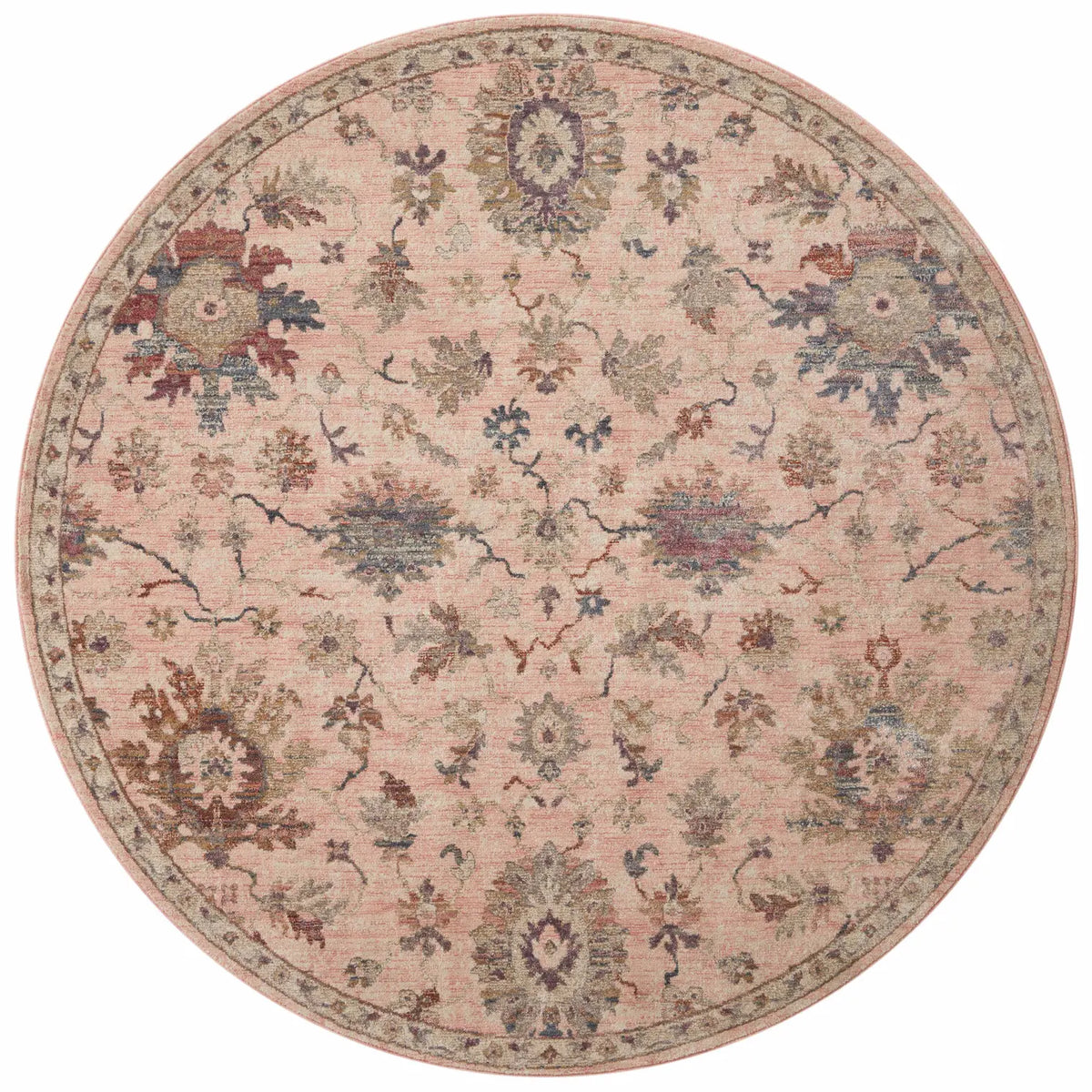 Loloi Giada Gia-03 Blush/Multi Rugs - round flat
