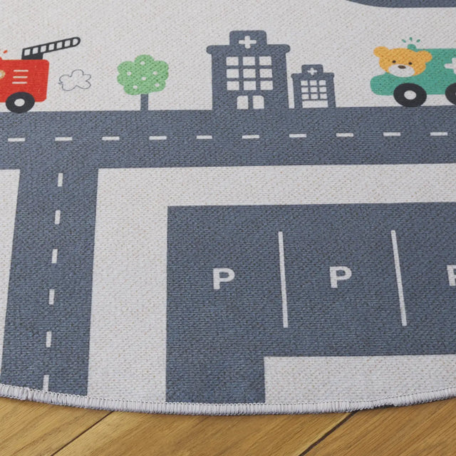 Safavieh Tacoma Kids 100 5'-0" x 5'-0" Rug in Ivory / Grey