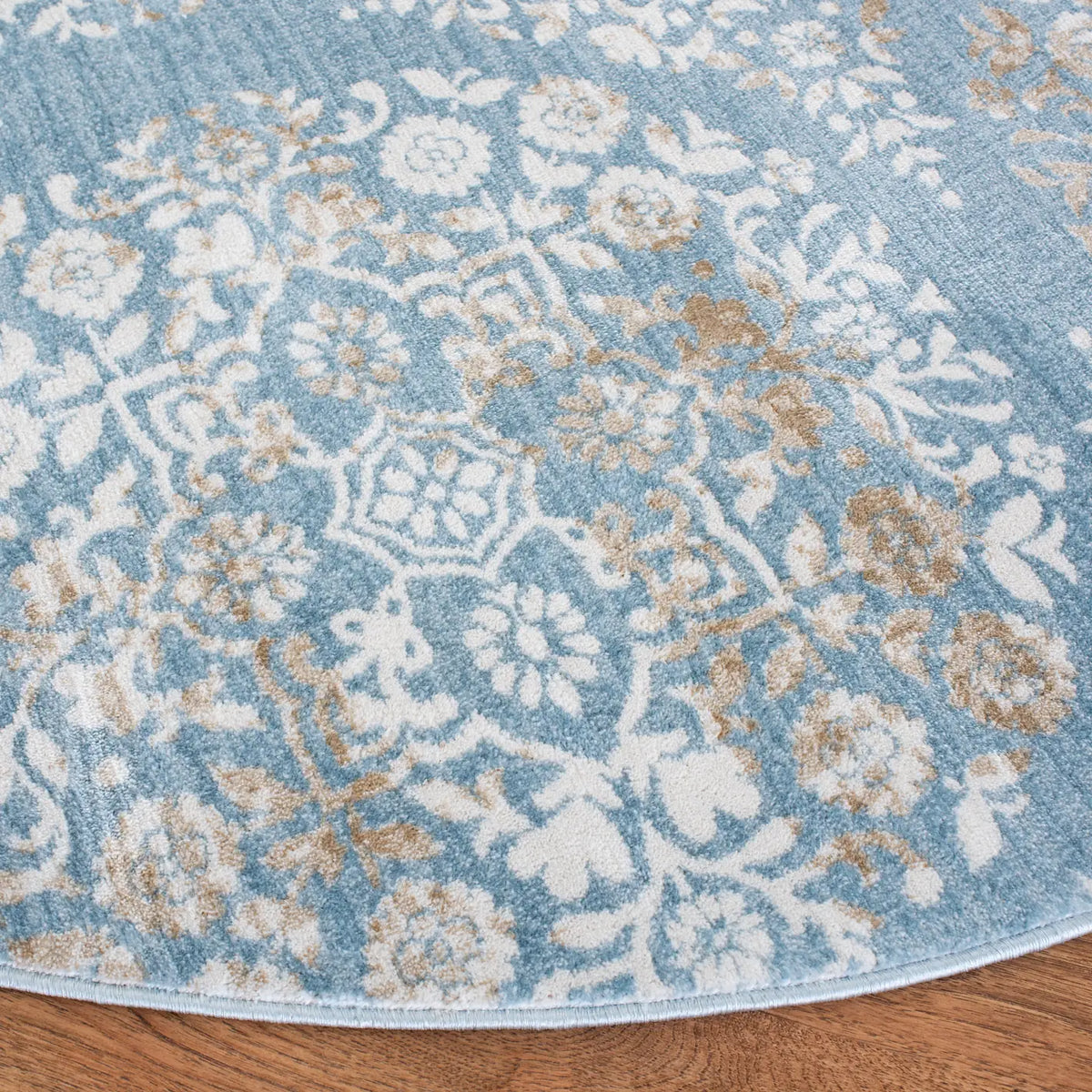 Safavieh Martha Stewart Isabella 6'-7" x 6'-7" Rug in Denim Blue / Ivory