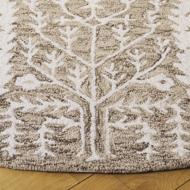 Safavieh Jardin 6'-0" x 6'-0" Rug in Light Brown / Ivory