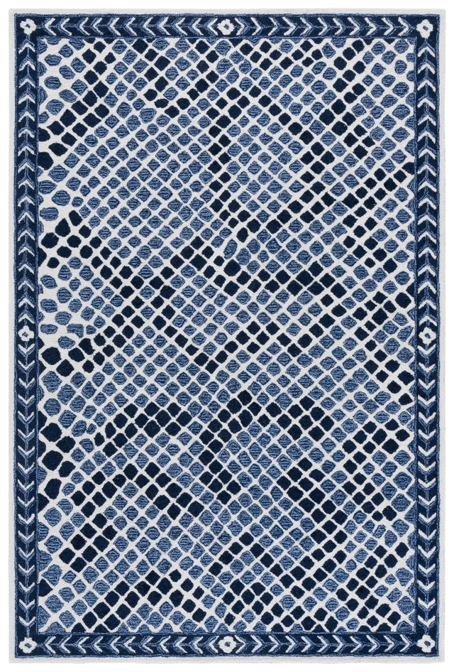 Safavieh Metro 4'-0" x 6'-0" Rug in Navy / Ivory