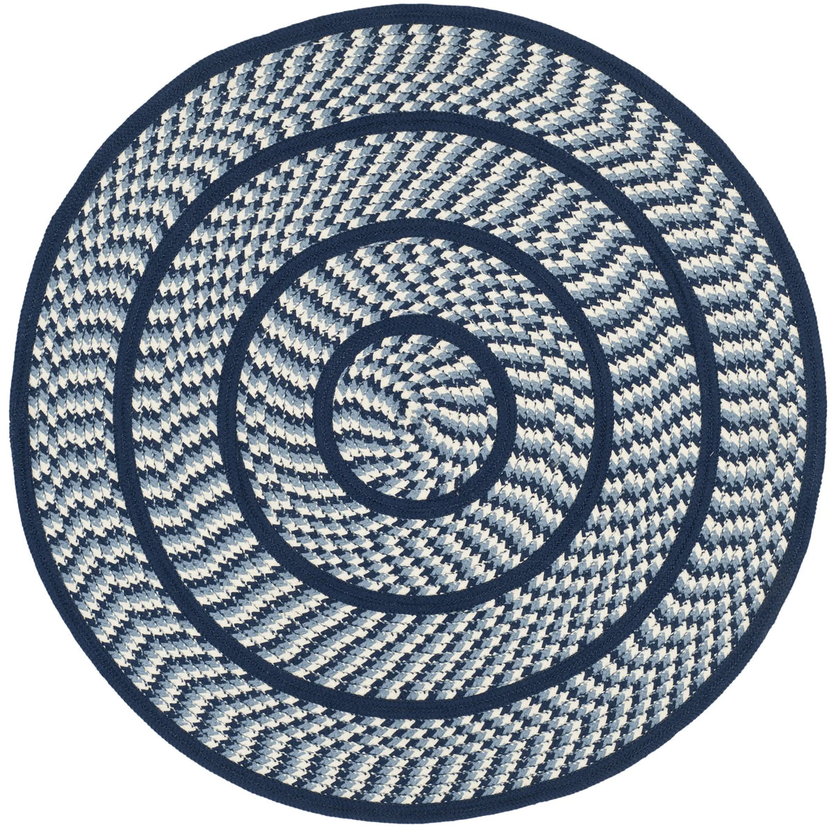 Safavieh Braided 3'-0" x 3'-0" Rug in Ivory / Navy
