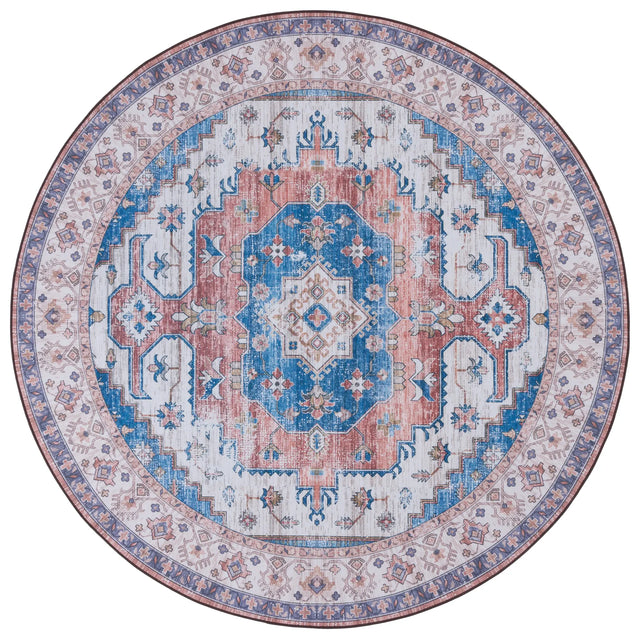 Safavieh Tucson 6'-0" x 6'-0" Rug in Beige / Blue