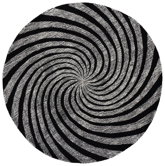 Safavieh Novelty 6'-0" x 6'-0" Rug in Black / Ivory