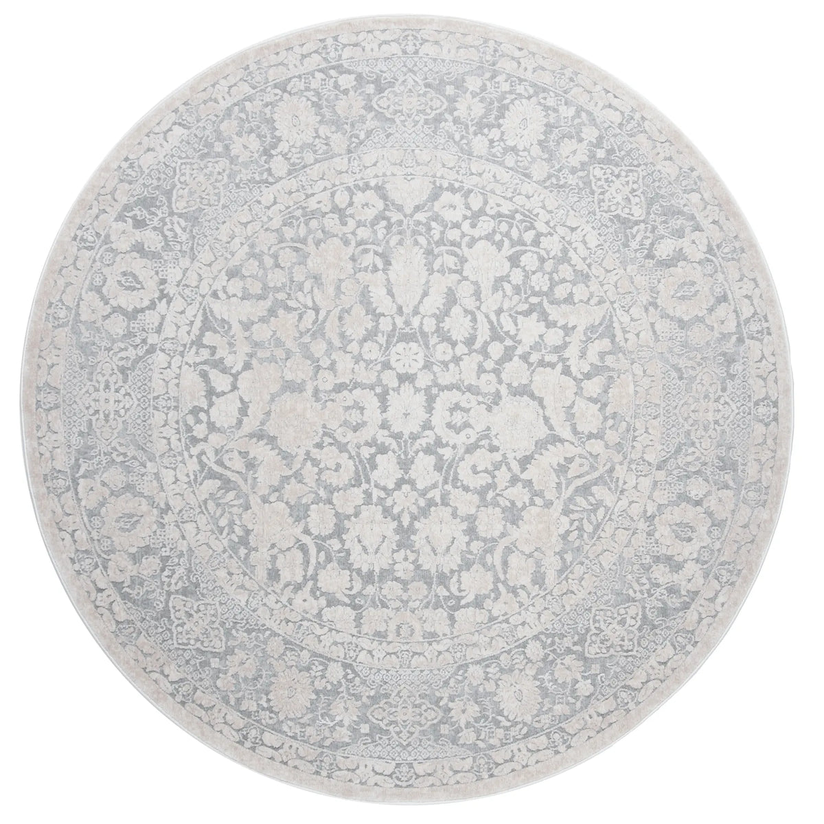 Safavieh Reflection 6'-7" x 6'-7" Rug in Light Grey / Cream