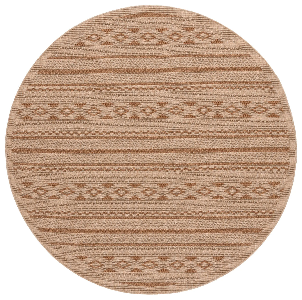 Safavieh Sisal All-Weather 6'-7" x 6'-7" Rug in Natural / Brown