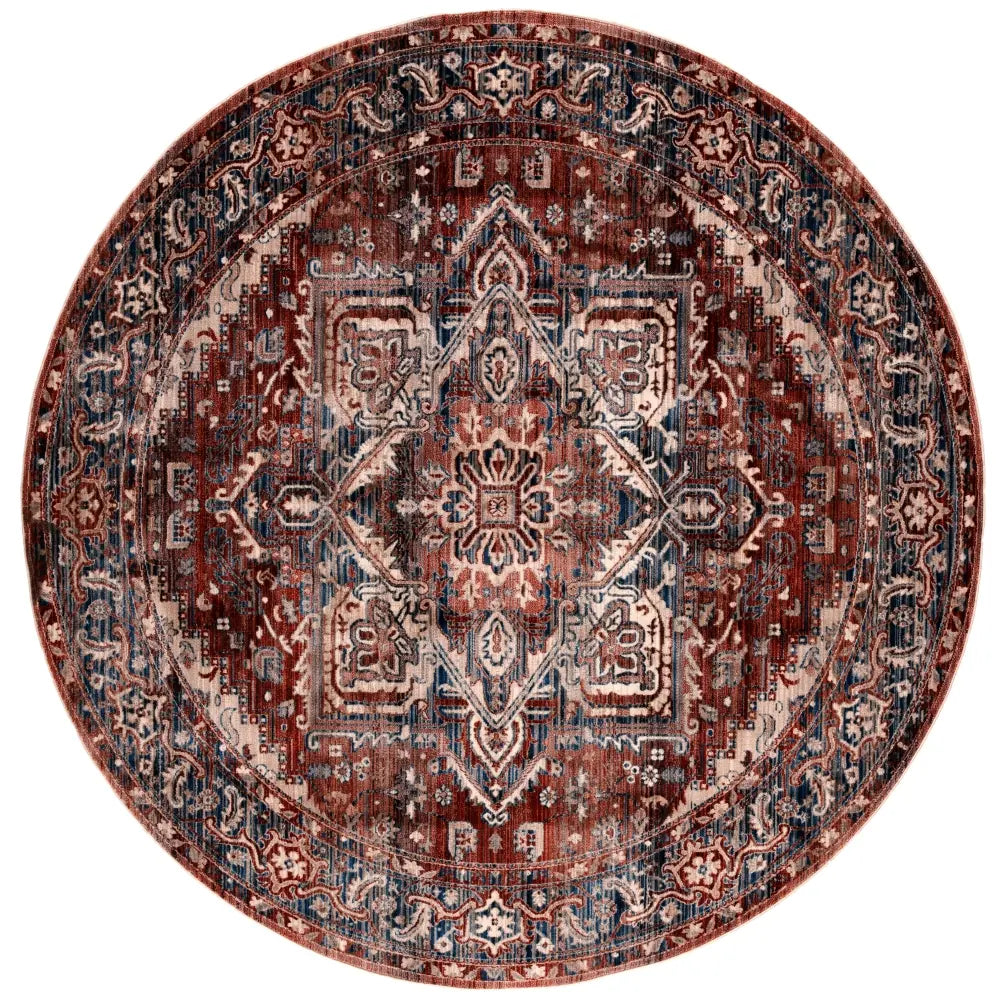 Safavieh Vintage Persian 6'-7" x 6'-7" Rug in Rust / Navy