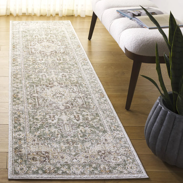 Safavieh Hazel 500 2'-2" x 8'-0" Rug in Green / Brown