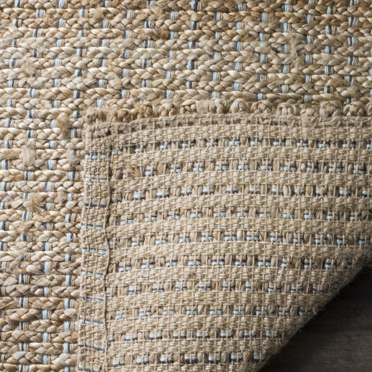 Safavieh Natural Fiber 4'-0" x 6'-0" Rug in Light Blue / Natural