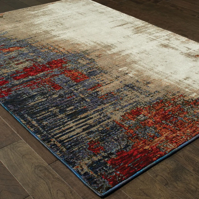 Oriental Weavers Sphinx Evolution 8001A Ivory/Multi Rugs - angle detail