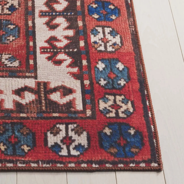 Safavieh Tucson 4'-0" x 6'-0" Rug in Navy / Rust