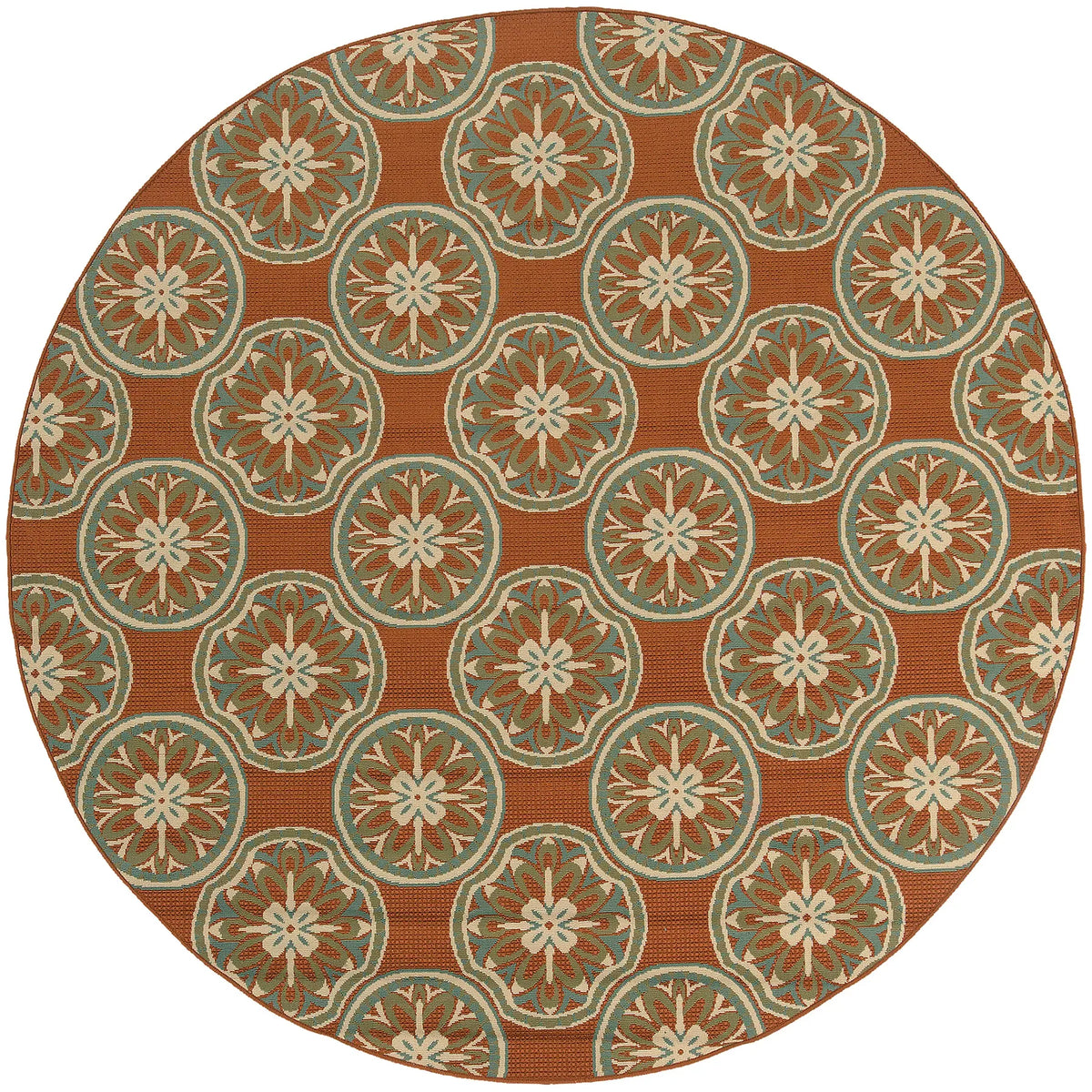 Oriental Weavers Sphinx Montego 8323d Red / Ivory Rugs - round