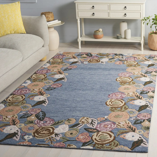Safavieh Jardin 4'-0" x 6'-0" Rug in Blue / Rust